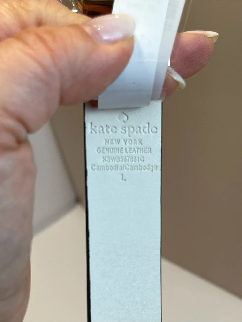 Kate Spade New York Black White Reversible Leather Heart Buckle Belt Size L NWT